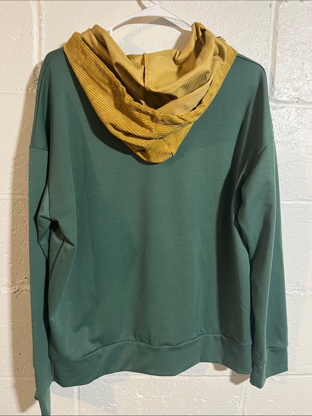 Romwe Hoodie with Corduroy Accent Pocket and Hood - Picture 5 of 5